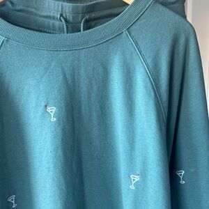 Matching Lou and Grey Sweatshirt and Sweatpants with Martini Glass Embroidery